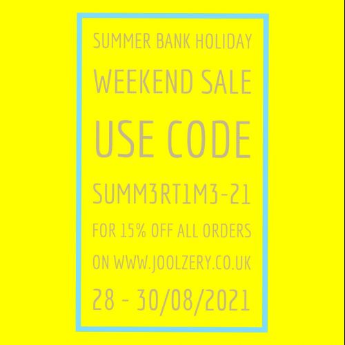 Summer Bank Holiday Flash Sale Voucher Code, for handmade sterling silver chakra, healing and spiritual crystal jewellery